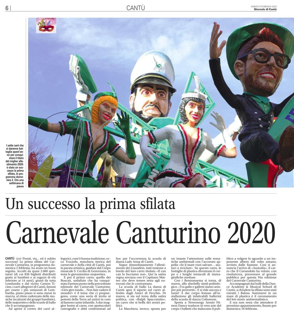 Un successo la prima sfilata del Carnevale Canturino 2020