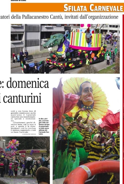 Tutto pronto per il Carnevale: domenica la prima sfilata dei sette carri canturini