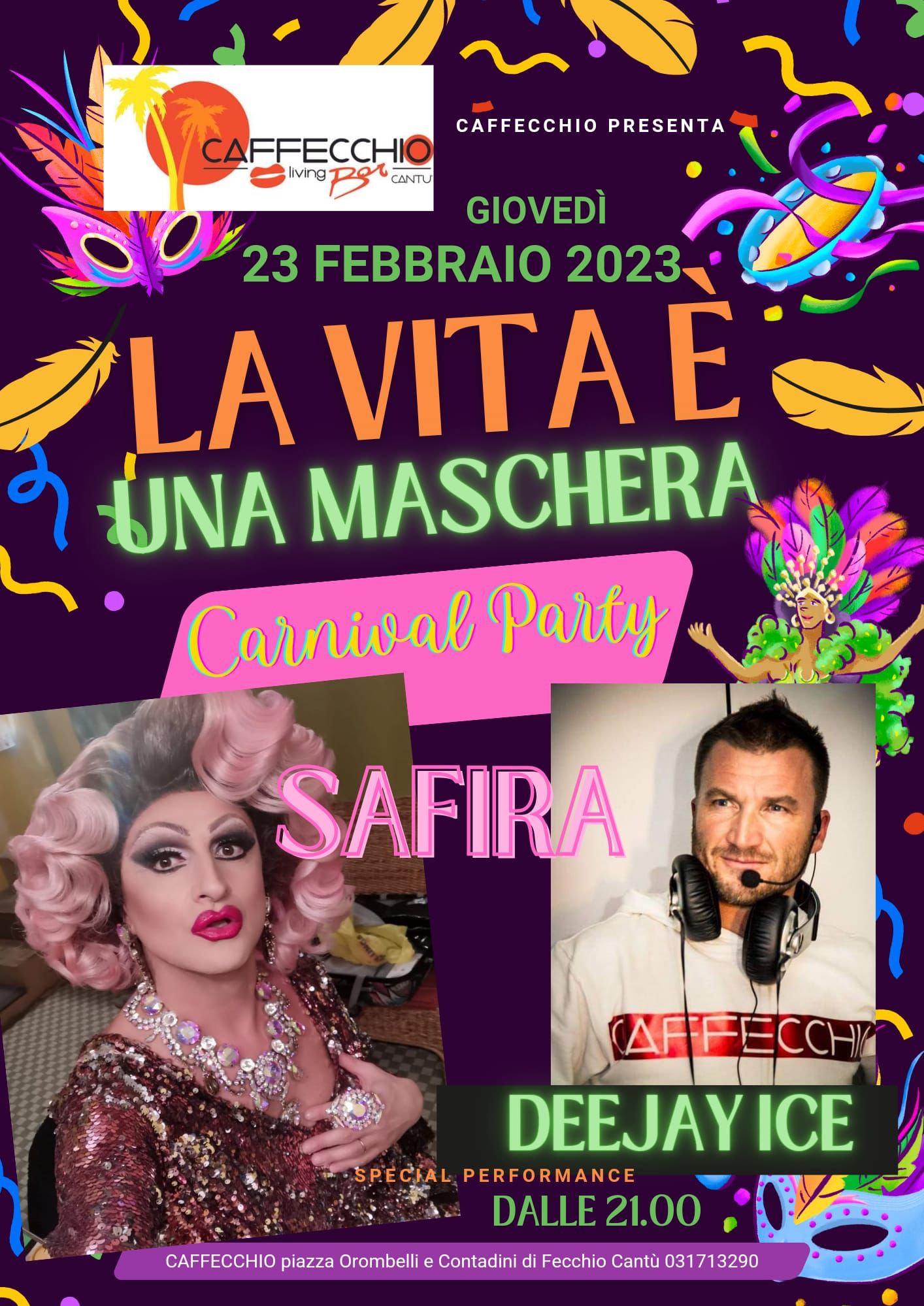 La vita è una maschera – Caffecchio Living Bar